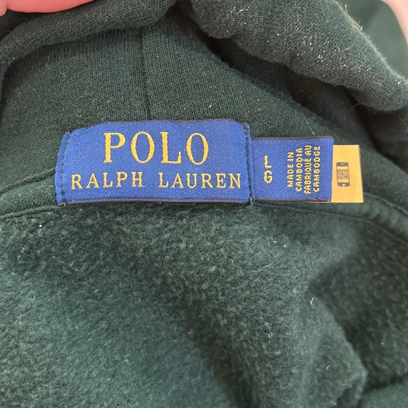 Polo Ralph Lauren Triple Pony Hoodie Pullover - Hole in Arm - Picture 8 of 9